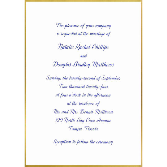 Gold Silhouette Invitations